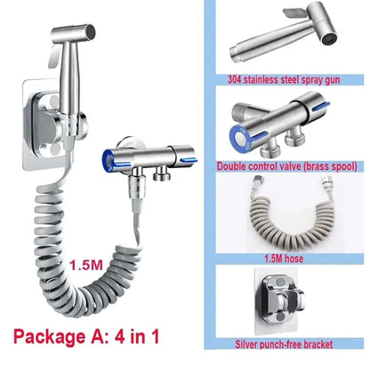 4 in One 304 Stainless Steel Handheld Bidet Sprayer